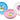 Non Slip Feeding Dish With Stp Blue 'Pink 'White