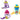 Silicone Straw Bottle 250Ml Blue 'Pink 'Purple