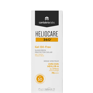 Heliocare 360 Gel Oil Free Spf 50+ Sunblock | واقي شمس هيليوكير للبشرة العادية, الدهنية, المختلطة والمعرضة لحب الشباب